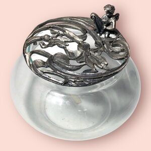 3/$10 Linco Potpourri Holder 4.25” Angel w/ Harp Lid